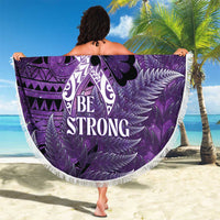 Lupus Awareness Month New Zealand Beach Blanket Be Strong Warrior Maori Silver Fern LT14 - Polynesian Pride