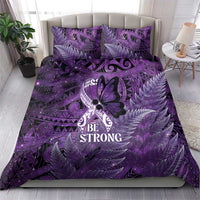Lupus Awareness Month New Zealand Bedding Set Be Strong Warrior Maori Silver Fern LT14 - Polynesian Pride