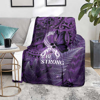 Lupus Awareness Month New Zealand Blanket Be Strong Warrior Maori Silver Fern LT14 - Polynesian Pride