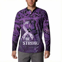 Lupus Awareness Month New Zealand Button Sweatshirt Be Strong Warrior Maori Silver Fern LT14 - Polynesian Pride