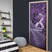 Lupus Awareness Month New Zealand Door Cover Be Strong Warrior Maori Silver Fern