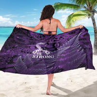 Lupus Awareness Month New Zealand Sarong Be Strong Warrior Maori Silver Fern LT14 - Polynesian Pride