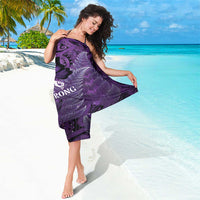 Lupus Awareness Month New Zealand Sarong Be Strong Warrior Maori Silver Fern LT14 - Polynesian Pride