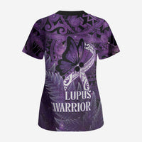 Lupus Awareness Month New Zealand Scrub Top Be Strong Warrior Maori Silver Fern LT14 - Polynesian Pride