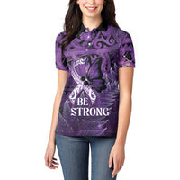 Lupus Awareness Month New Zealand Women Polo Shirt Be Strong Warrior Maori Silver Fern