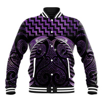 Purple Matariki New Zealand Baseball Jacket Maori Poutama Galaxy Vibes