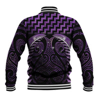 Purple Matariki New Zealand Baseball Jacket Maori Poutama Galaxy Vibes
