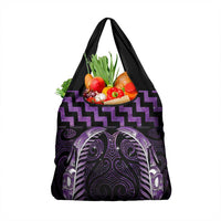 Purple Matariki New Zealand Grocery Bag Maori Poutama Galaxy Vibes