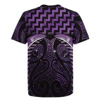 Purple Matariki New Zealand Rugby Jersey Maori Poutama Galaxy Vibes
