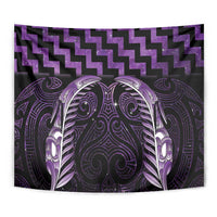 Purple Matariki New Zealand Tapestry Maori Poutama Galaxy Vibes