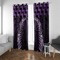 Purple Matariki New Zealand Window Curtain Maori Poutama Galaxy Vibes