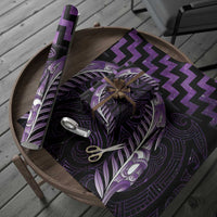 Purple Matariki New Zealand Wrapping Paper Maori Poutama Galaxy Vibes - Polynesian Pride