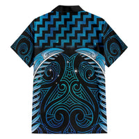Blue Matariki New Zealand Family Matching Short Sleeve Bodycon Dress and Hawaiian Shirt Maori Poutama Galaxy Vibes