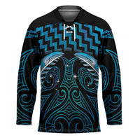 Blue Matariki New Zealand Hockey Jersey Maori Poutama Galaxy Vibes - Polynesian Pride