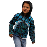 Blue Matariki New Zealand Kid Hoodie Maori Poutama Galaxy Vibes