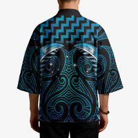 Blue Matariki New Zealand Kimono Maori Poutama Galaxy Vibes - Polynesian Pride