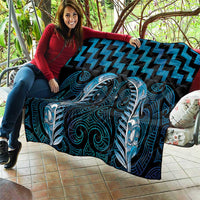 Blue Matariki New Zealand Quilt Maori Poutama Galaxy Vibes