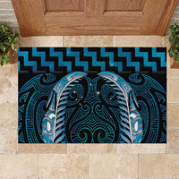 Blue Matariki New Zealand Rubber Doormat Maori Poutama Galaxy Vibes