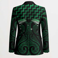 Green Matariki New Zealand Blazer Maori Poutama Galaxy Vibes - Polynesian Pride