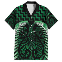 Green Matariki New Zealand Family Matching Summer Maxi Dress and Hawaiian Shirt Maori Poutama Galaxy Vibes