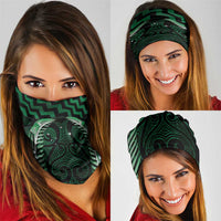 Green Matariki New Zealand Neck Gaiter Maori Poutama Galaxy Vibes - Polynesian Pride