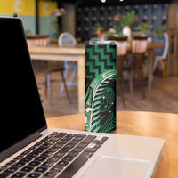 Green Matariki New Zealand Skinny Tumbler Maori Poutama Galaxy Vibes