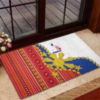 Philippines Independence Day Rubber Doormat Pilipinas Sun Stars Igorot Pattern