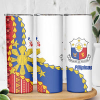 Philippines Independence Day Skinny Tumbler Pilipinas Sun Stars Igorot Pattern
