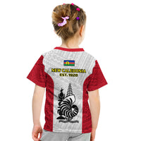 New Caledonia Football Kid T Shirt Polynesian Pattern Sporty Style LT14 - Polynesian Pride