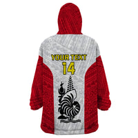 Personalised New Caledonia Football Wearable Blanket Hoodie Polynesian Pattern Sporty Style LT14 - Polynesian Pride