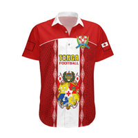 Tonga Football Hawaiian Shirt Tongan Ngatu Pattern Sporty Style LT14 Red - Polynesian Pride