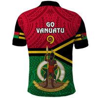Vanuatu Football Polo Shirt Vanuatuan Coat Of Arm Polynesian Flag Style LT14 - Polynesian Pride