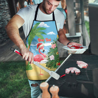 Flamingo Hawaii Summer Christmas Personalized Apron Mele Kalikimaka Beachy Vibes