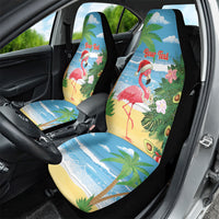 Flamingo Hawaii Summer Christmas Personalized Car Seat Cover Mele Kalikimaka Beachy Vibes