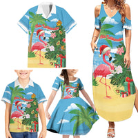 Flamingo Hawaii Summer Christmas Personalized Family Matching Summer Maxi Dress and Hawaiian Shirt Mele Kalikimaka Beachy Vibes LT14 - Polynesian Pride