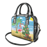 Flamingo Hawaii Summer Christmas Personalized Shoulder Handbag Mele Kalikimaka Beachy Vibes