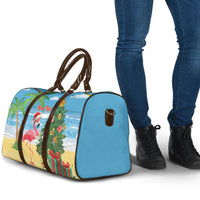 Flamingo Hawaii Summer Christmas Personalized Travel Bag Mele Kalikimaka Beachy Vibes