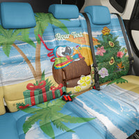 Chilling Parrot Hawaii Summer Christmas Personalized Back Car Seat Cover It's 5 O'Clock Somewhere Beachy Vibes