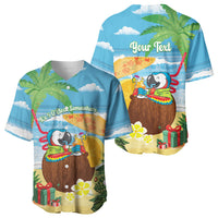 Chilling Parrot Hawaii Summer Christmas Personalized Baseball Jersey It's 5 O'Clock Somewhere Beachy Vibes