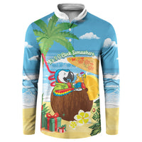 Chilling Parrot Hawaii Summer Christmas Personalized Button Sweatshirt It's 5 O'Clock Somewhere Beachy Vibes