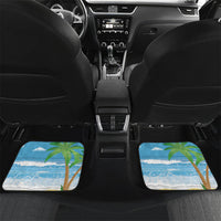 Chilling Parrot Hawaii Summer Christmas Personalized Car Mats It's 5 O'Clock Somewhere Beachy Vibes