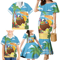 Chilling Parrot Hawaii Summer Christmas Personalized Family Matching Mermaid Dress and Hawaiian Shirt It's 5 O'Clock Somewhere Beachy Vibes LT14 - Polynesian Pride