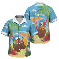 Chilling Parrot Hawaii Summer Christmas Personalized Family Matching Off Shoulder Maxi Dress and Hawaiian Shirt It's 5 O'Clock Somewhere Beachy Vibes LT14 Son's Shirt Blue - Polynesian Pride