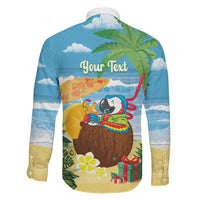 Chilling Parrot Hawaii Summer Christmas Personalized Family Matching Off Shoulder Short Dress and Hawaiian Shirt It's 5 O'Clock Somewhere Beachy Vibes LT14 Son's Shirt Blue - Polynesian Pride