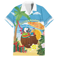 Chilling Parrot Hawaii Summer Christmas Personalized Family Matching Tank Maxi Dress and Hawaiian Shirt It's 5 O'Clock Somewhere Beachy Vibes LT14 Dad's Shirt - Short Sleeve Blue - Polynesian Pride