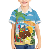 Chilling Parrot Hawaii Summer Christmas Personalized Kid Hawaiian Shirt It's 5 O'Clock Somewhere Beachy Vibes