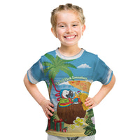 Chilling Parrot Hawaii Summer Christmas Personalized Kid T Shirt It's 5 O'Clock Somewhere Beachy Vibes