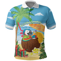 Chilling Parrot Hawaii Summer Christmas Personalized Polo Shirt It's 5 O'Clock Somewhere Beachy Vibes LT14 Blue - Polynesian Pride