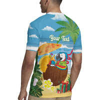 Chilling Parrot Hawaii Summer Christmas Personalized Rugby Jersey It's 5 O'Clock Somewhere Beachy Vibes