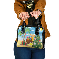 Chilling Parrot Hawaii Summer Christmas Personalized Shoulder Handbag It's 5 O'Clock Somewhere Beachy Vibes